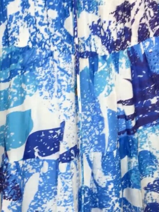 Cobalt Blue Floral On or Off-Shoulder Maxi Dress - Picture 4 of 7